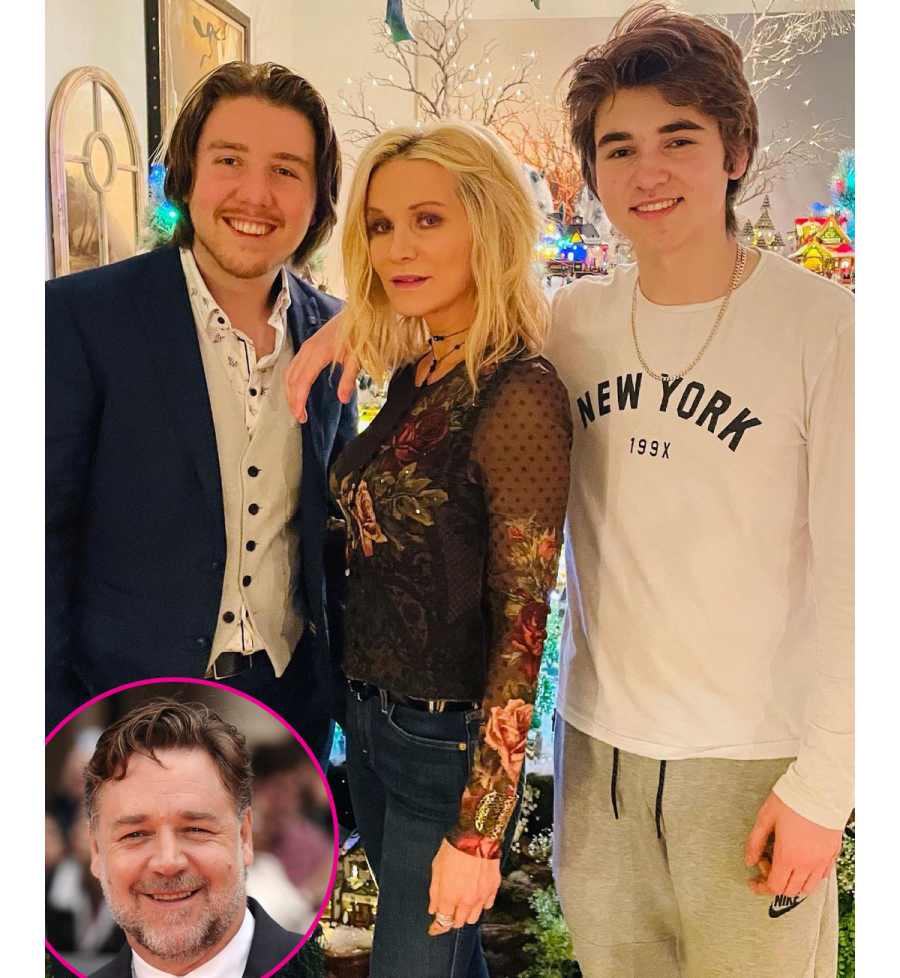 Russell Crowe Ex-Wife Danielle Spencer Shares Rare Photo of Their Teenage Sons Look A Like