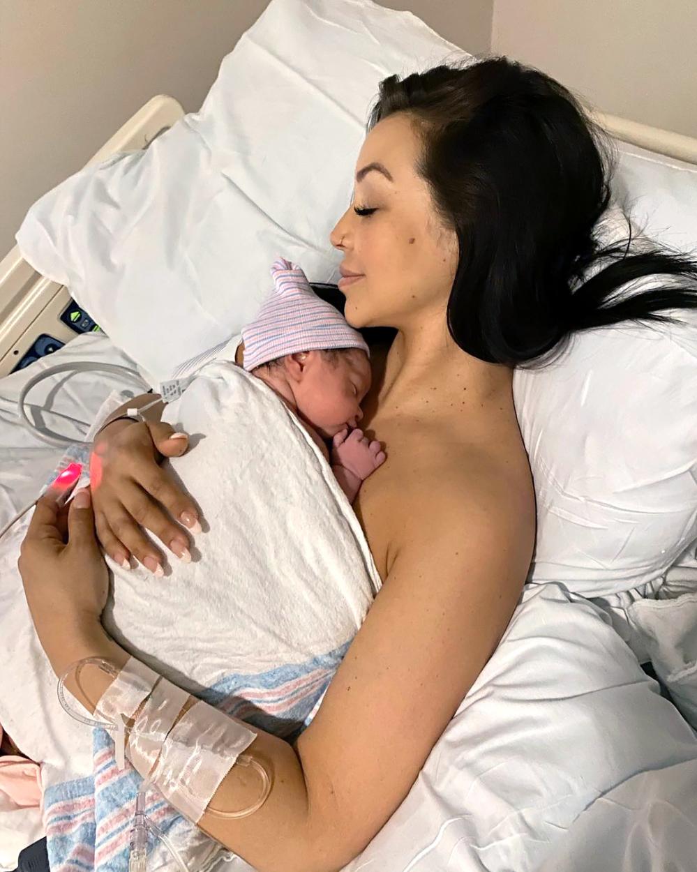 Scheana Shay Sobs Holding Newborn Daughter Summer for 1st Time in Emotional Birth Video