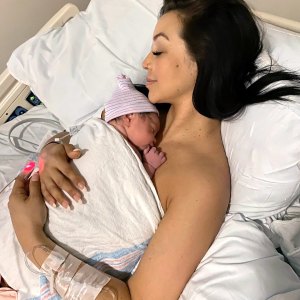 Scheana Shay Sobs Holding Newborn Daughter Summer for 1st Time in Emotional Birth Video