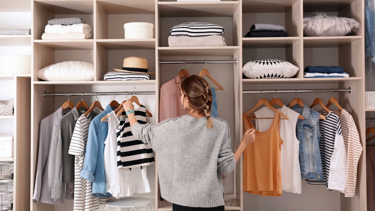 Woman-In-Closet-Stock-Photo