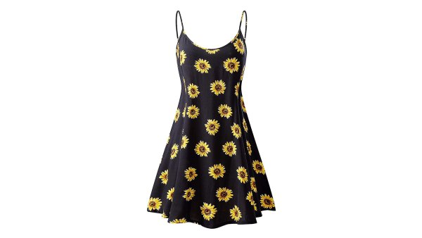 MSBASIC Sleeveless Adjustable Strappy Summer Beach Swing Dress