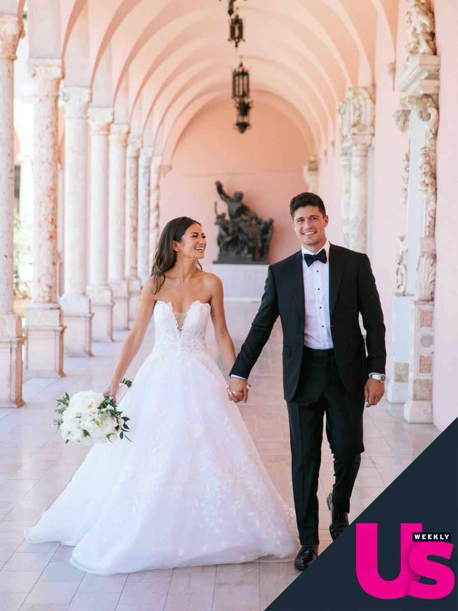 Bachelor's Caila Quinn Marries Nick Burrello in Waterfront Ceremony: See the Photos