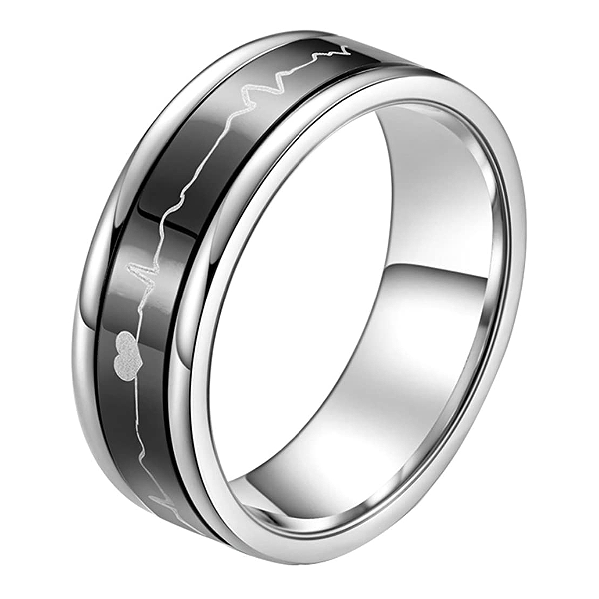 Dropship Spinner Ring For Women Men; Anxiety Relief Stainless Steel Golden  Silvery Black Rainbow Sand Blast Finish Fidget Ring; Band Wedding Pormise  Jewelry to Sell Online at a Lower Price | Doba