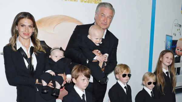 Alec Baldwin and Hilaria Baldwin Adorably Match 6 Kids at ‘Boss Baby: Family Business’ Premiere: Photos
