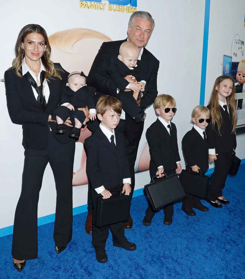 Alec Baldwin and Hilaria Baldwin Adorably Match 6 Kids at ‘Boss Baby: Family Business’ Premiere: Photos