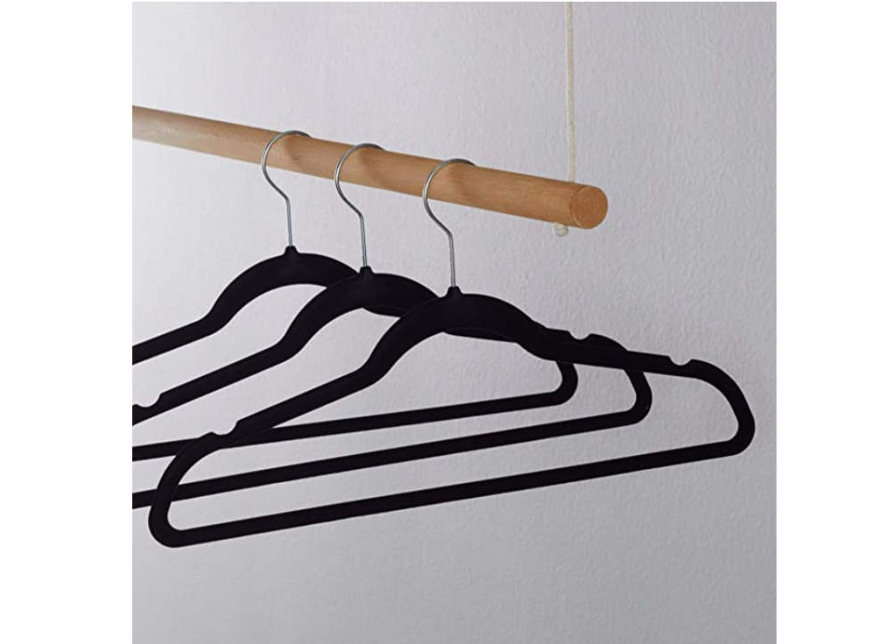 Amazon Basics Slim, Velvet, Non-Slip Clothes Suit Hangers