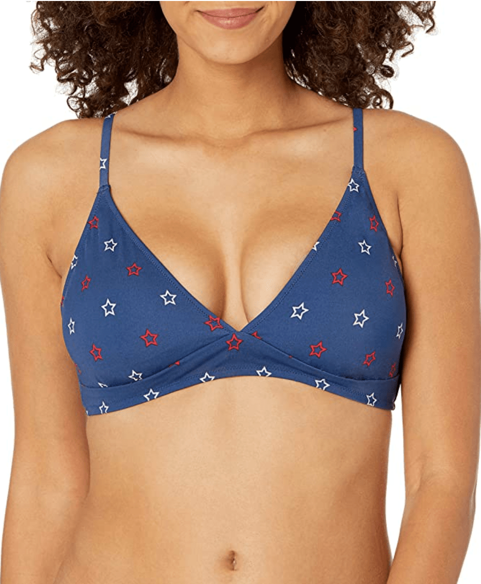 Amazon Essentials Women's Light-Support Classic Bikini Swimsuit Top