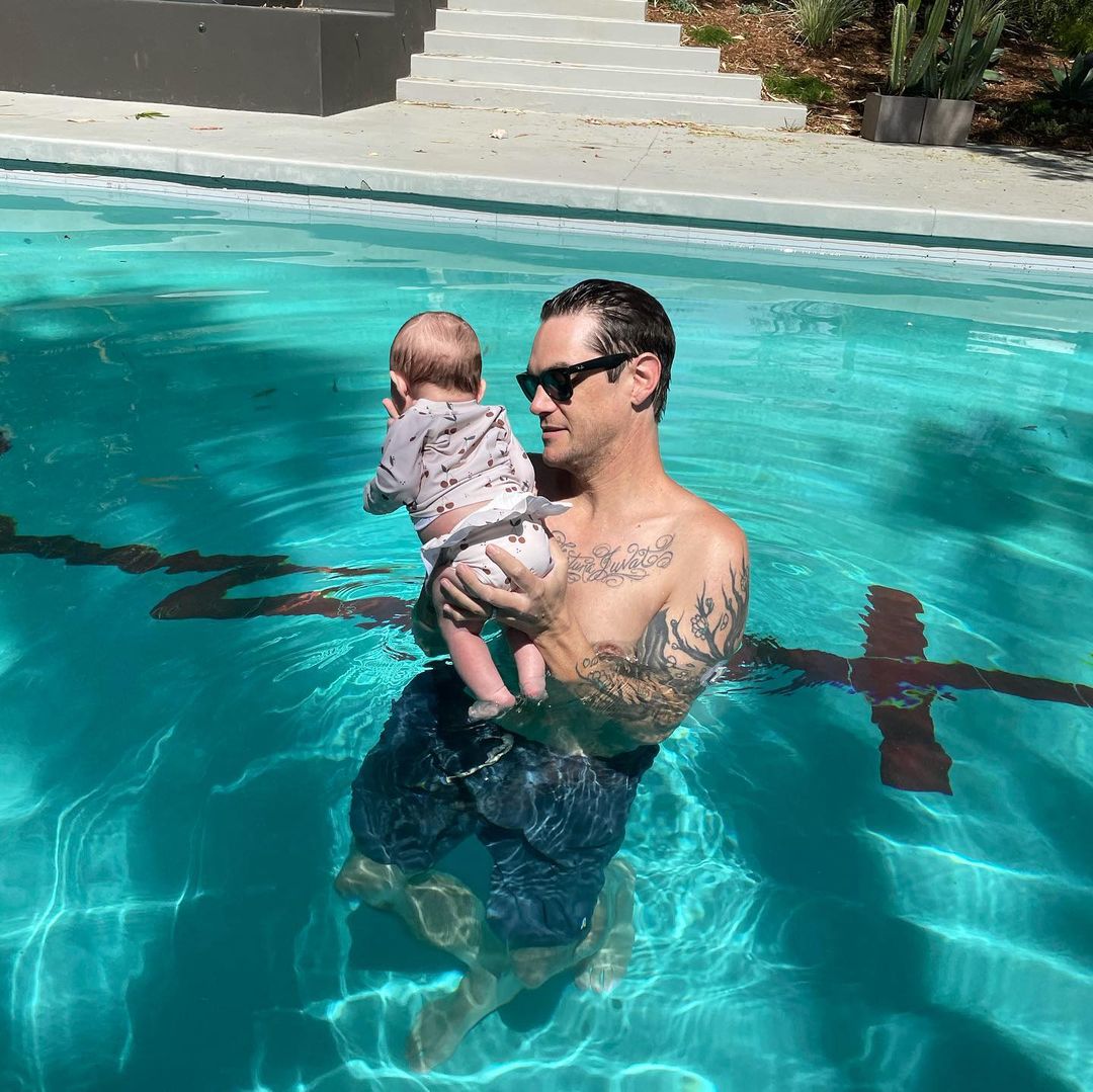 Ashley Tisdale and Christopher French's Daughter Jupiter's Baby Album Pool Play