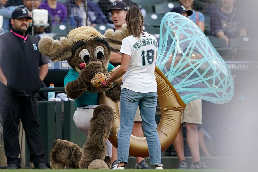 Bachelorette's Katie Thurston Throws Out First Pitch at Seattle Mariners Game