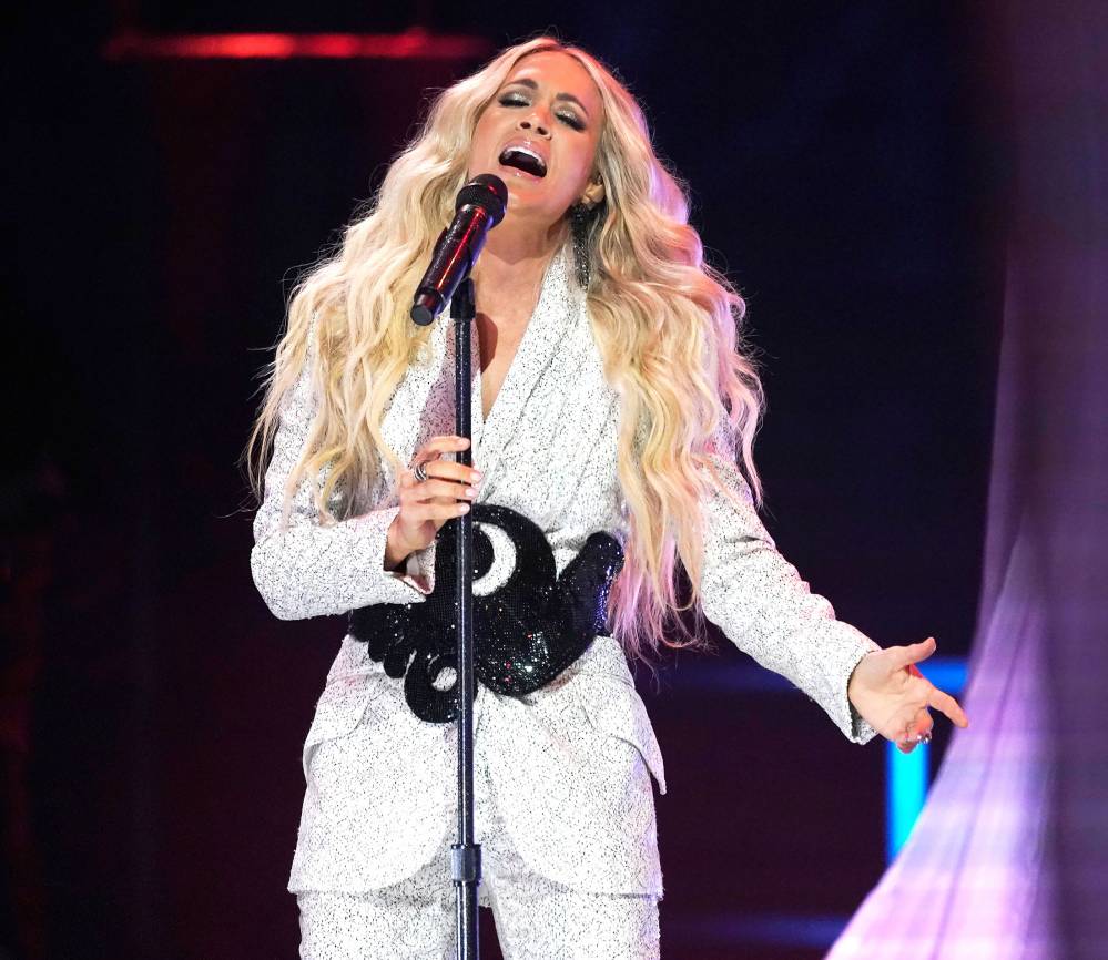 Carrie Underwood Wore Head-to-Toe Sequins for Her 2021 CMTs Performance