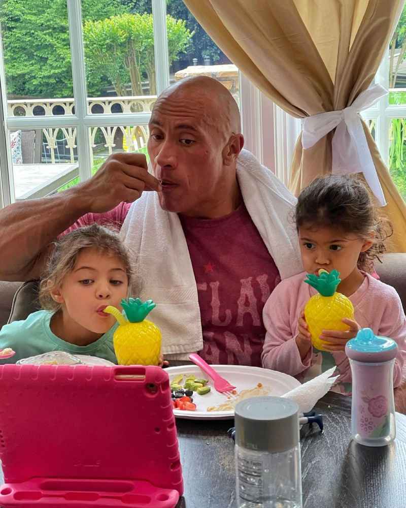 Dwayne The Rock Johnson and Lauren Hashian Cutest Snaps With Their Daughters 05