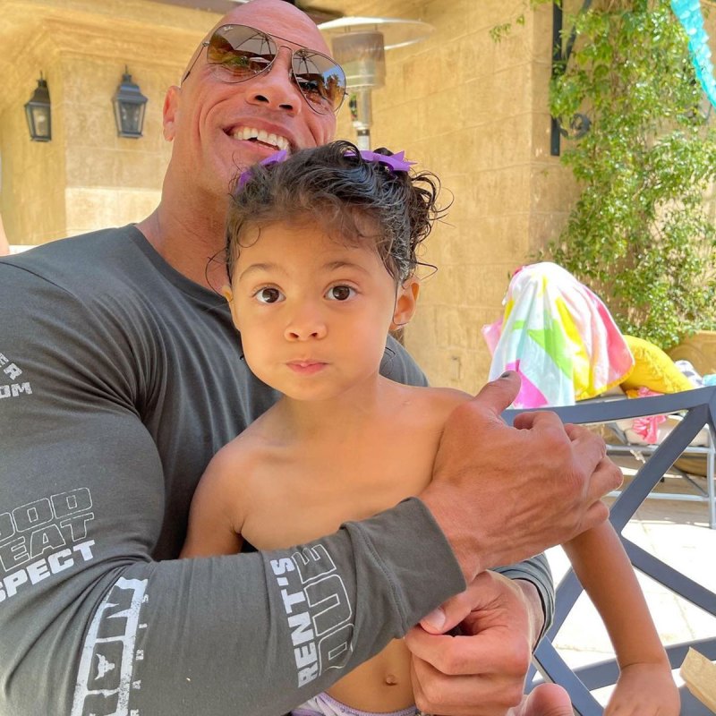 Dwayne The Rock Johnson and Lauren Hashian Cutest Snaps With Their Daughters 10
