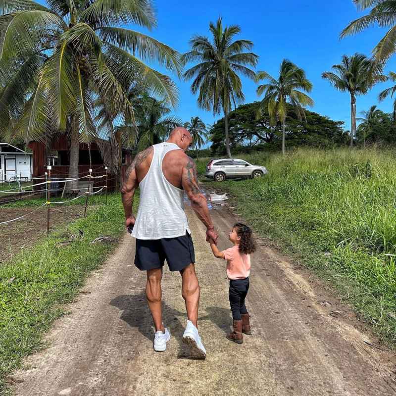Dwayne The Rock Johnson and Lauren Hashian Cutest Snaps With Their Daughters 11