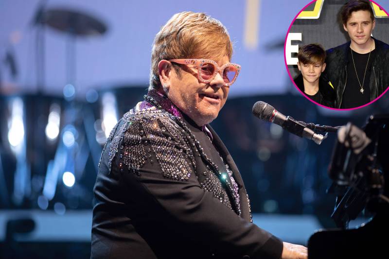 Elton John and Romeo and Brooklyn Beckham Celebs Who Are Godparents