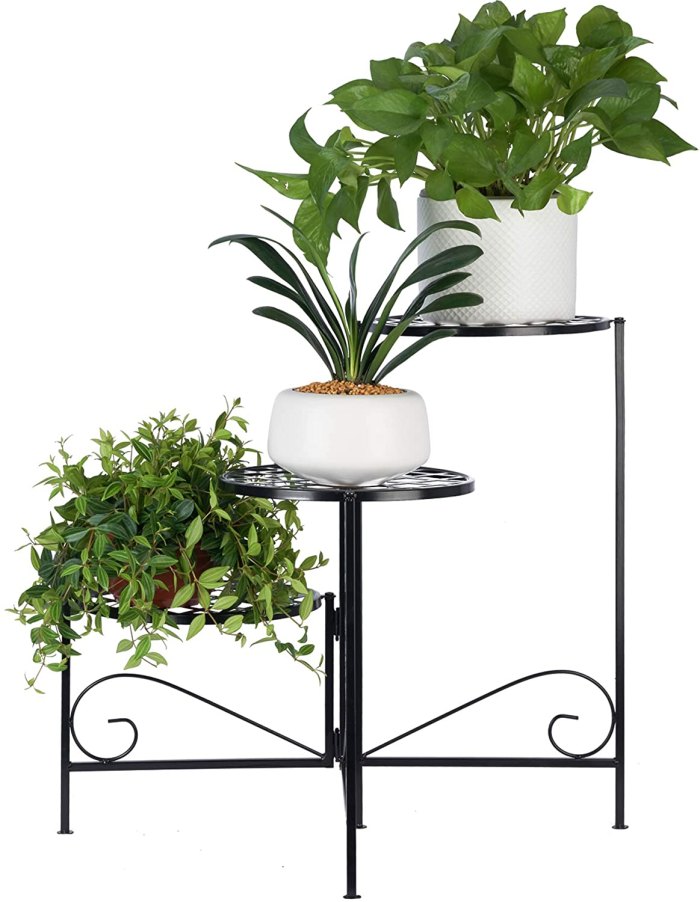 HFHOME 3-Tier Folding Metal Plant Stand