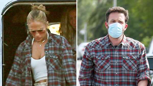 Jennifer Lopez Seemingly Wears Ben Affleck Flannel While Traveling