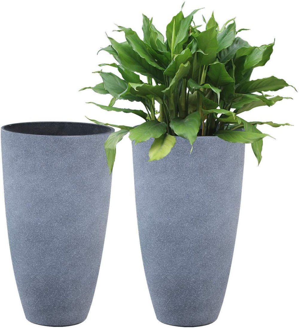 LA JOLIE MUSE Tall Planters Set 2 Flower Pots