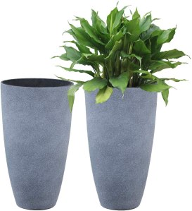 LA JOLIE MUSE Tall Planters Set 2 Flower Pots
