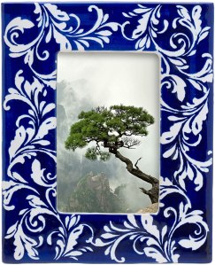 Mikasa Blue White Vines Ceramic Frame