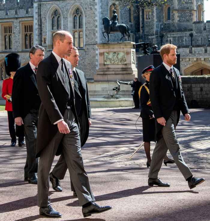 Prince William, Prince Harry Were ‘Quarreling’ at Prince Philip’s Funeral