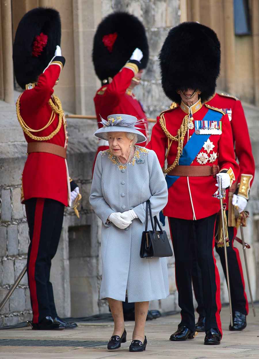Queen Elizabeth Celebrates Trooping of the Colour Without the Royal Family: Photos