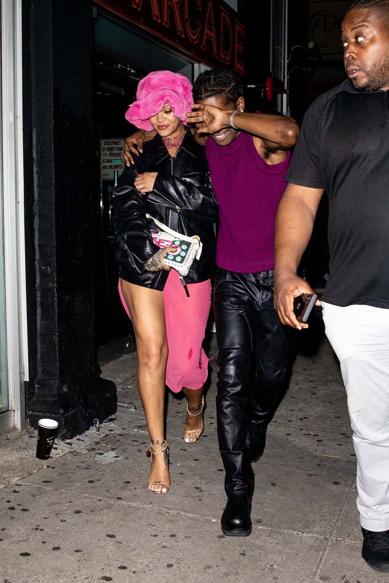 Rihanna ASAP Rocky Enjoy PDA Filled Date Night NYC