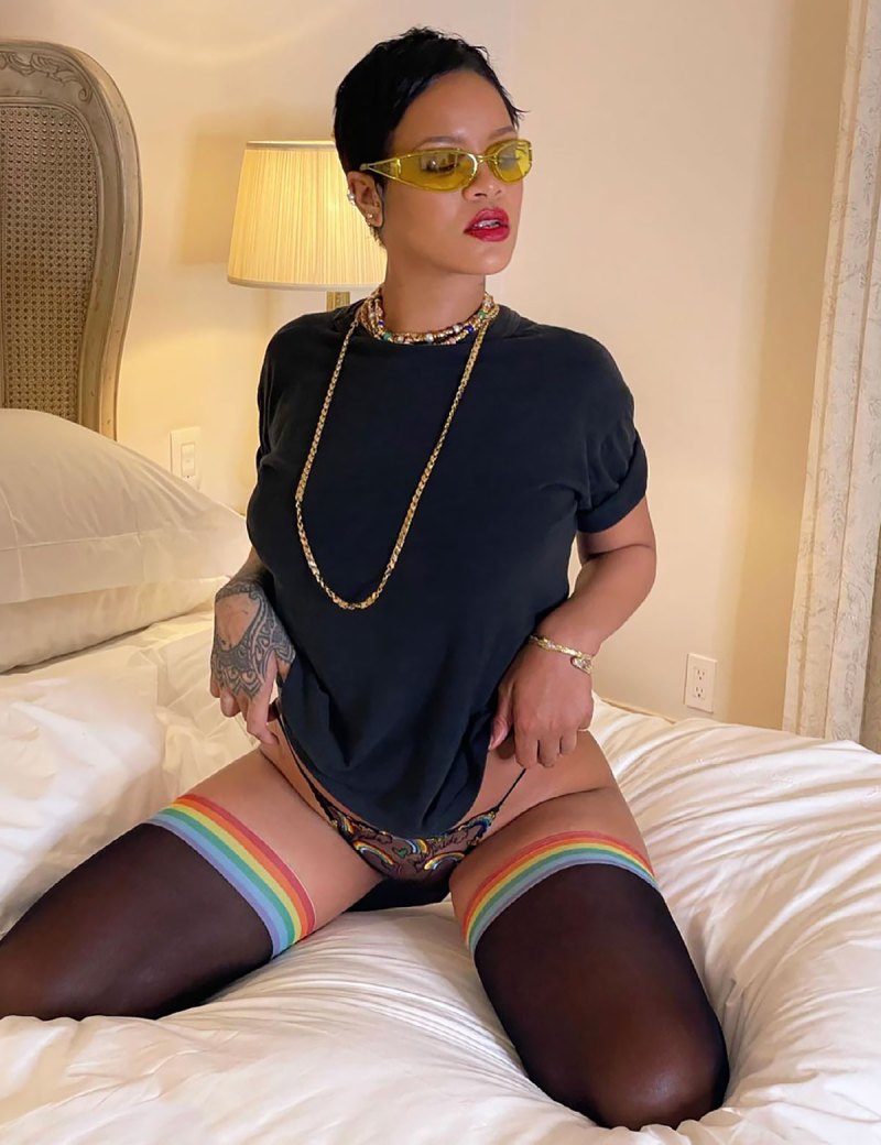 Rihanna Heats Things Up in Rainbow-Print Savage x Fenty Pride Lingerie