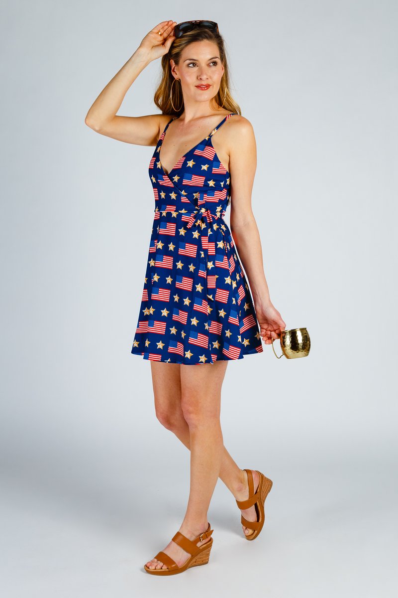 The National Anthem American Flag Strappy Dress