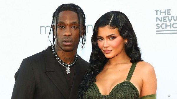 Travis Scott Attends Red Carpet Event With ‘Wifey’ Kylie and Stormi: Pics