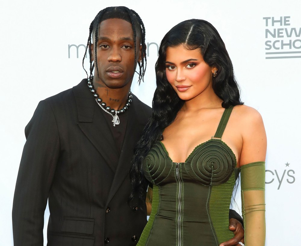 Travis Scott Attends Red Carpet Event With ‘Wifey’ Kylie and Stormi: Pics
