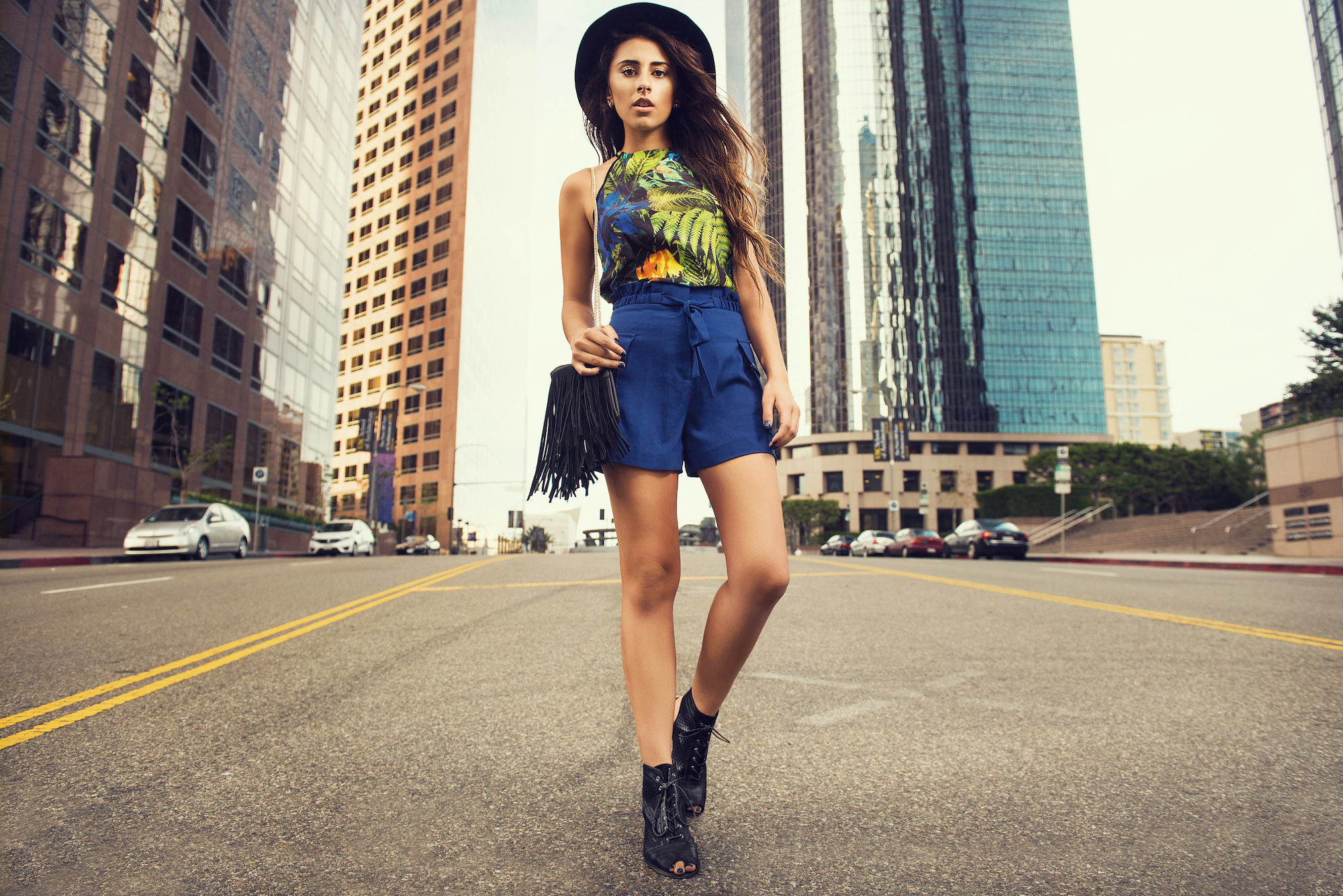 Woman-Wearing-Shorts-Stock-Photo
