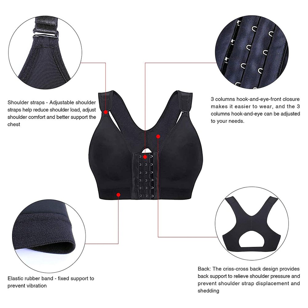 BRABIC Chest Up Shapewear for Women Tops Back Support Posture Corrector  Under Clothes (Black, S) at  Women's Clothing store