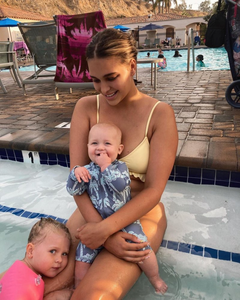April Love Geary and More Celebrity Families' 2021 Pool Pics