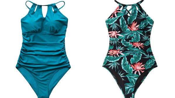 CUPSHE Women's One Piece High Neck Tummy Control Swimsuit