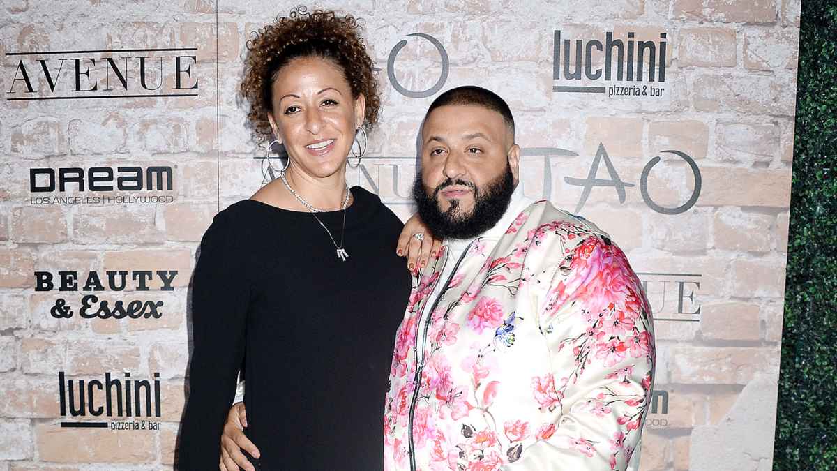 Miami, FL, USA. 11th Apr, 2018. DJ Khaled and his partner Nicole Tuck with  their son Asahd Tuck Khaled, seen courtside at the Toronto Raptors vs Miami  Heat on April 11, 2018