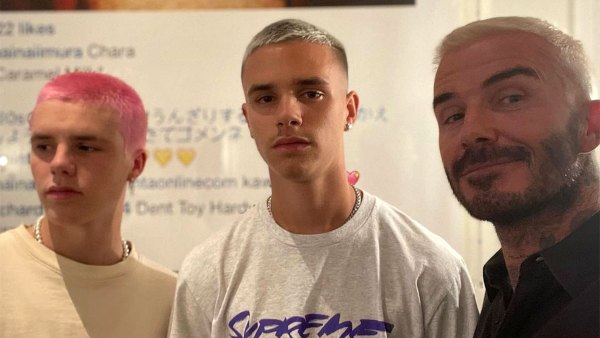 David Beckham Bleaches Buzz Cut After Romeo, Brooklyn