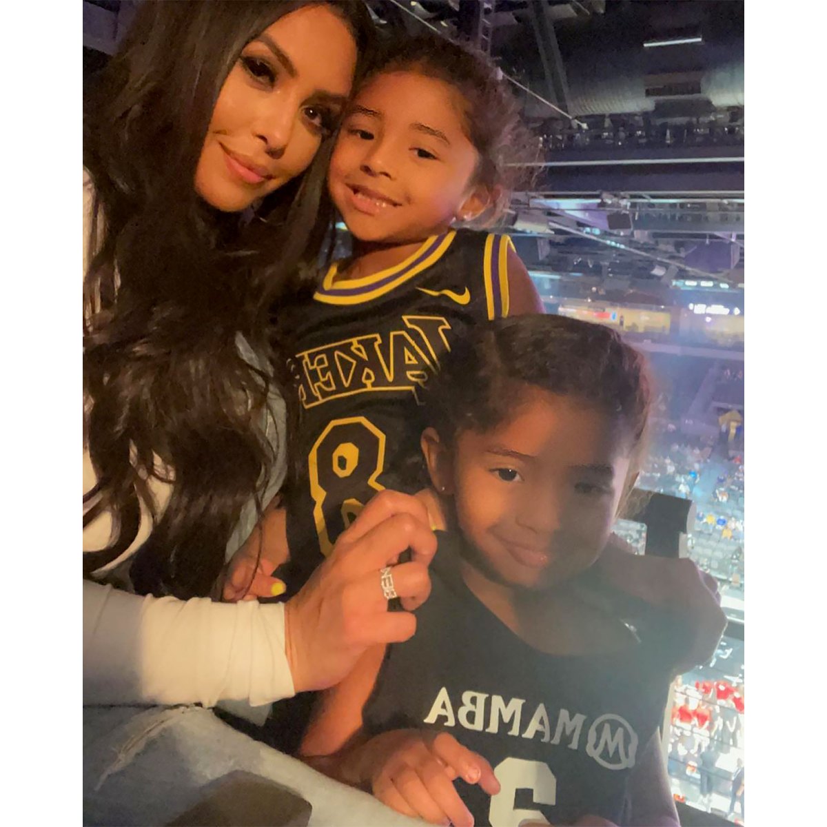 Vanessa Bryant and daughters attends the 2023 NBA All Star Game in Utah 