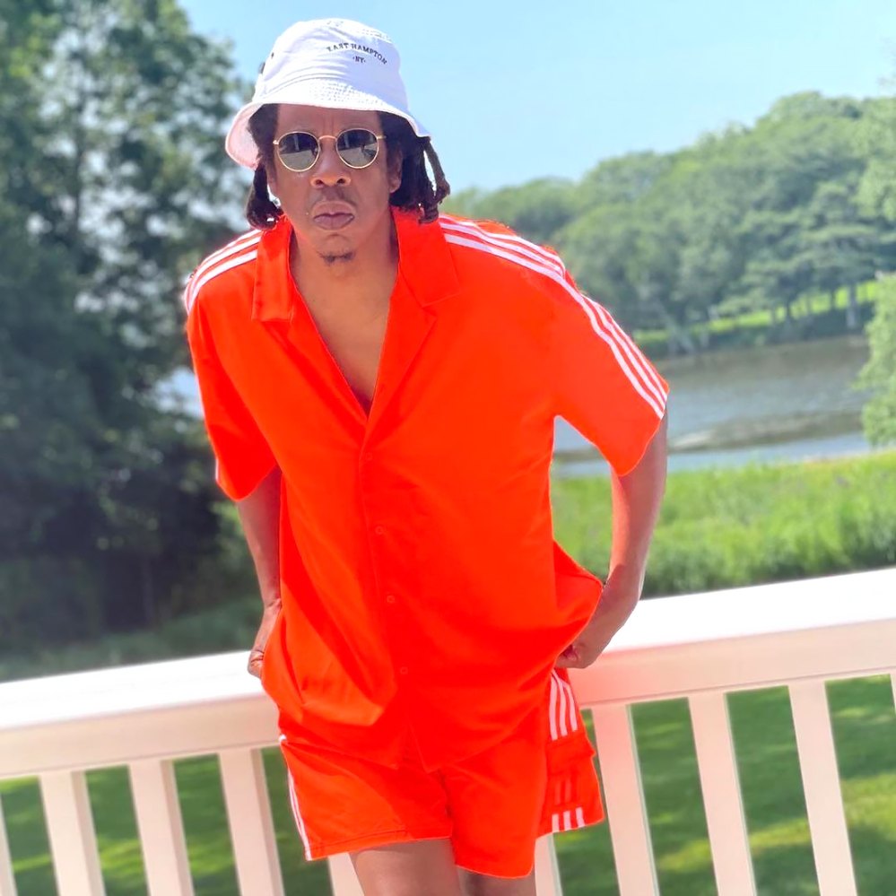 Jay Z Supports Beyonce’s Next Ivy Park Drop in Neon Orange Ensemble — and Fans Are Going Wild
