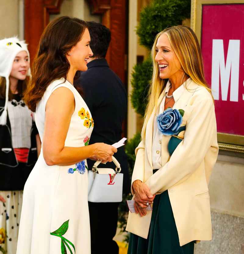 Kristin Davis and Sarah Jessica Parker Sex and the City Sequel And Just Like That BTS