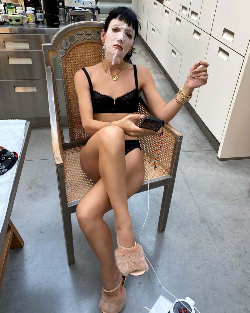 Lily Allen Strips Down Lingerie While Doing Face Mask Bit Hot