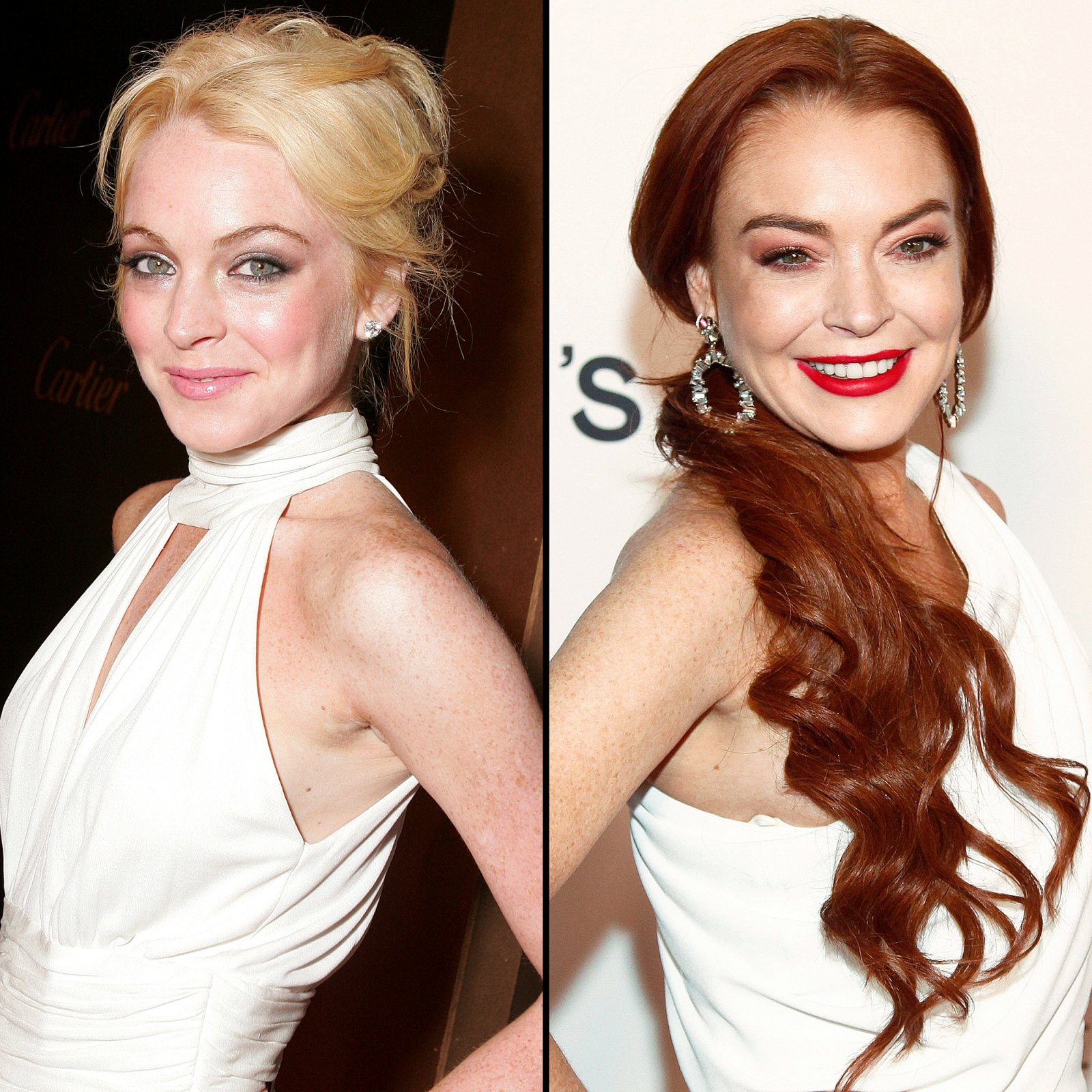 Lindsay Lohan Crazy Hair Evolution From Bleach Blonde Rich Reds