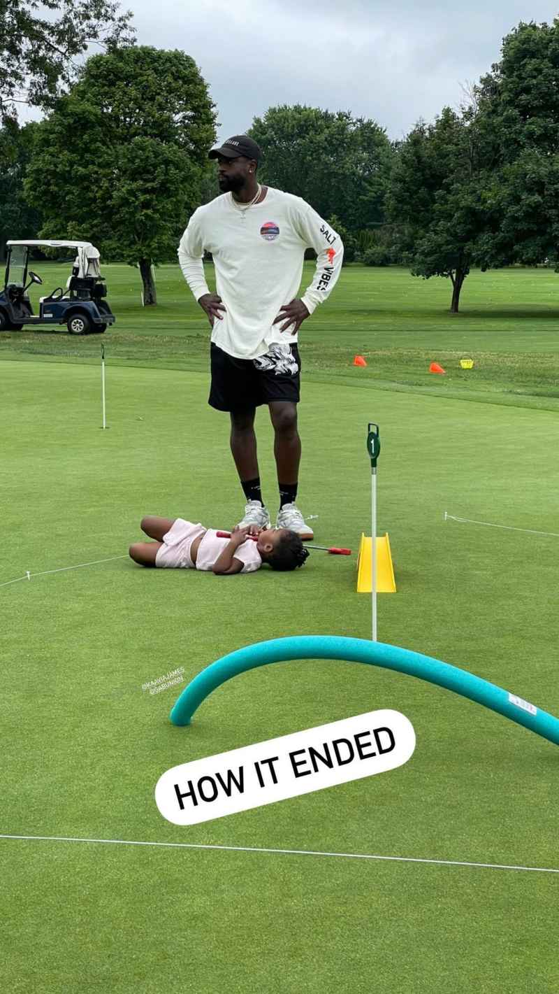 No, Thanks! Dwyane Wade Hilariously Documents Kaavia’s Golfing Lesson