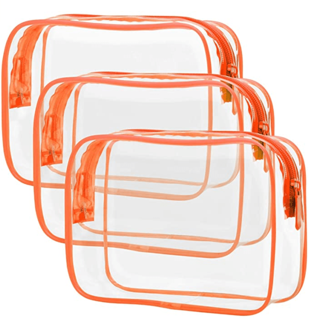 NEWSEE Large Capacity Waterproof Cosmetic Bag,Cream Toast Makeup  Bags,Travel Cosmetic Bags,High Appearance Level Portable Toiletry Organizer  Bag for Women and Girls(Orange) : Beauty & Personal Care