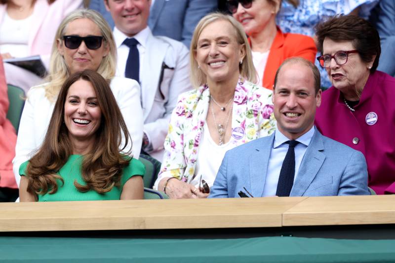 Prince William and Kate Middleton Attend Wimbledon Together After She Was Exposed to COVID: Photos