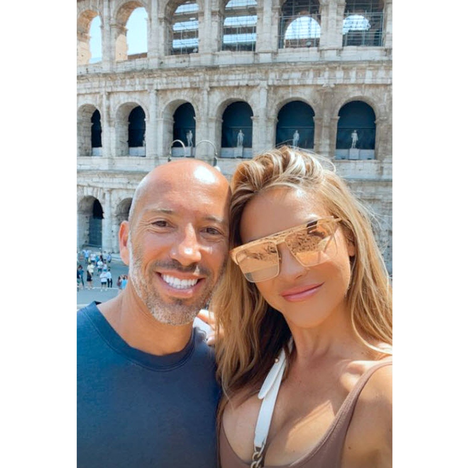 Smiling Selfie Selling Sunset Chrishell Stause Jason Oppenheim Visit Colosseum