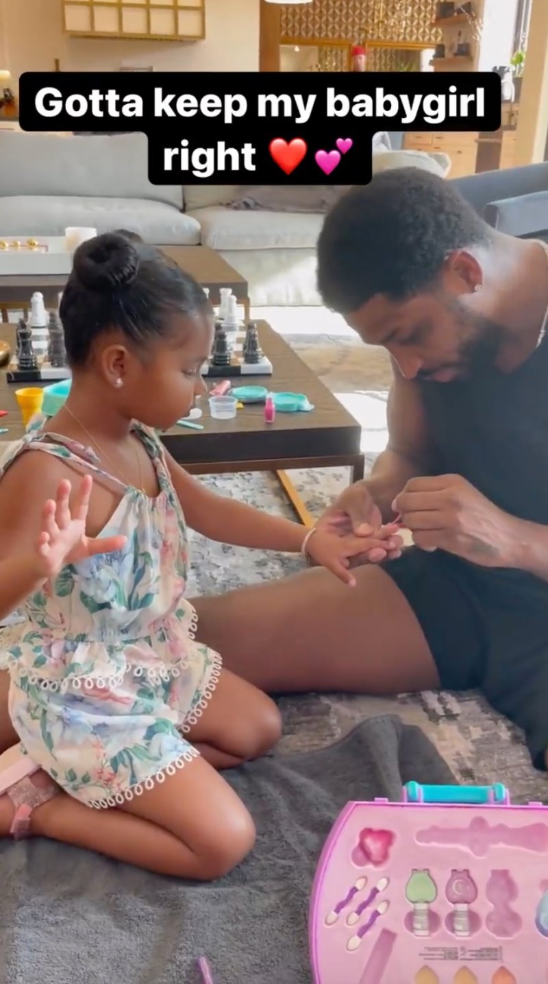 Tristan Thompson Paints His and Khloe Kardashian’s Daughter True's Nails