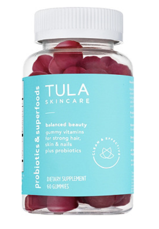 Tula Balanced Beauty Gummy Vitamins for Strong Hair, Skin & Nails Plus Probiotic