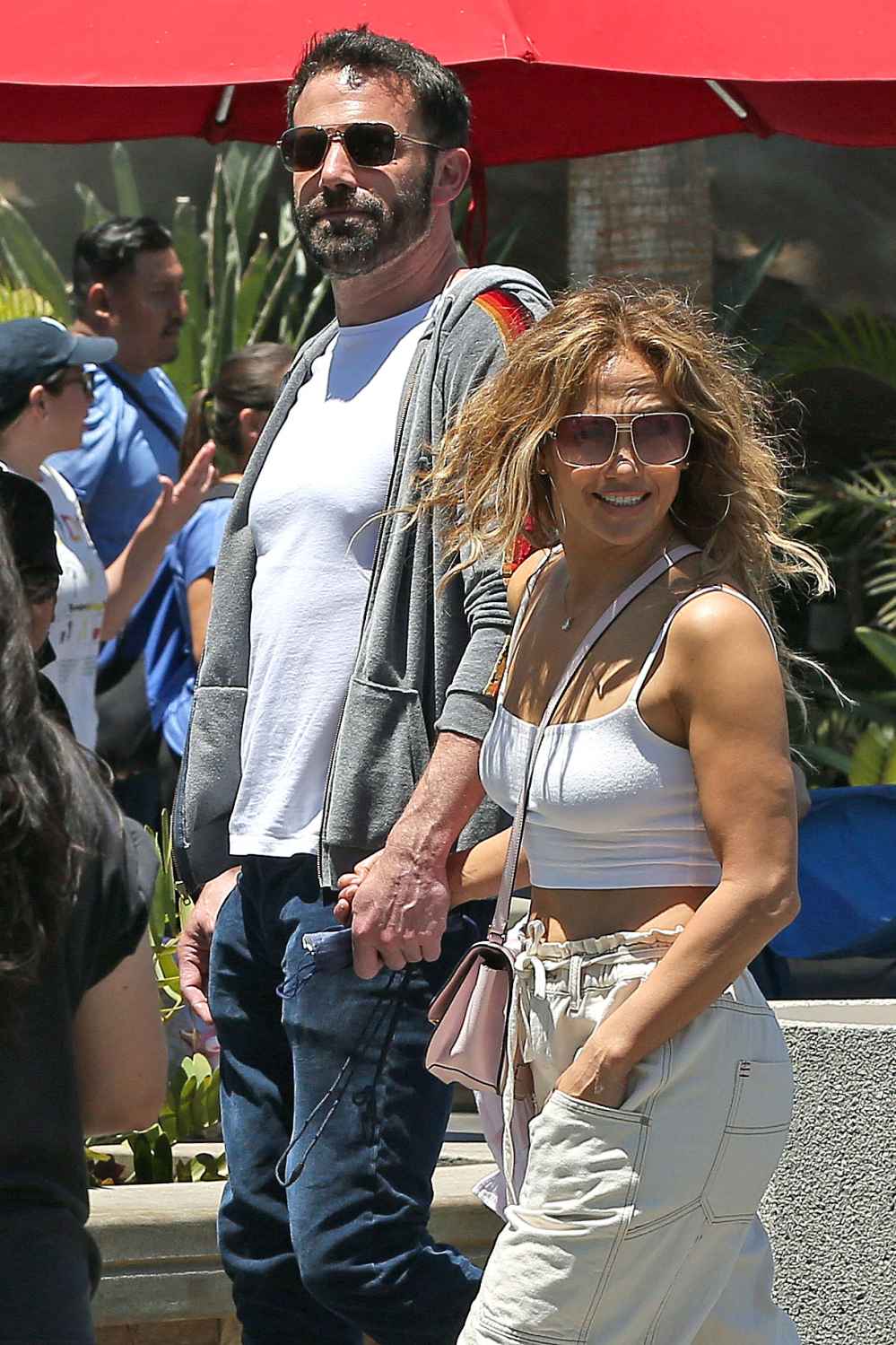 Ben Affleck Pays Jennifer Lopez a Visit on Set of Upcoming Project in Los Angeles 2 Universal Studios Holding Hands
