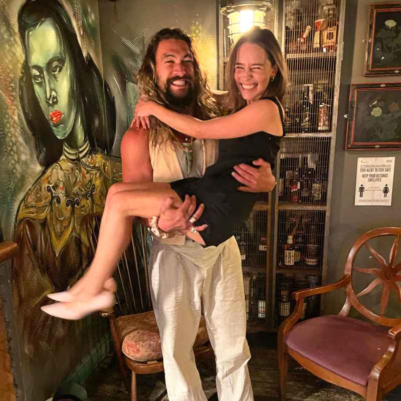 Carrying Khaleesi! Game of Thrones' Jason Momoa Reunites With Emilia Clarke