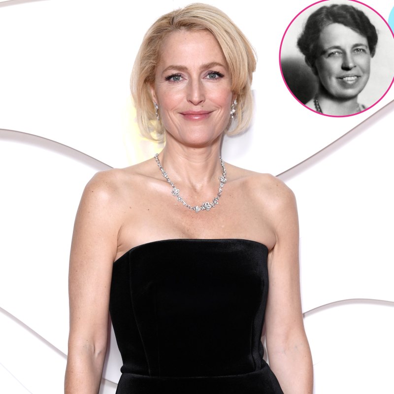 That Wig! Gillian Anderson Gets Into Character as Eleanor Roosevelt